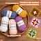24-Pack 100% Milk Cotton Yarn Set – 1200g / 3150yd Total, Soft & Fuzzy 5-Ply Cotton for Crocheting, Amigurumi, Baby Clothes, DIY Crafts (Includes 3mm Crochet Hook, Set A)